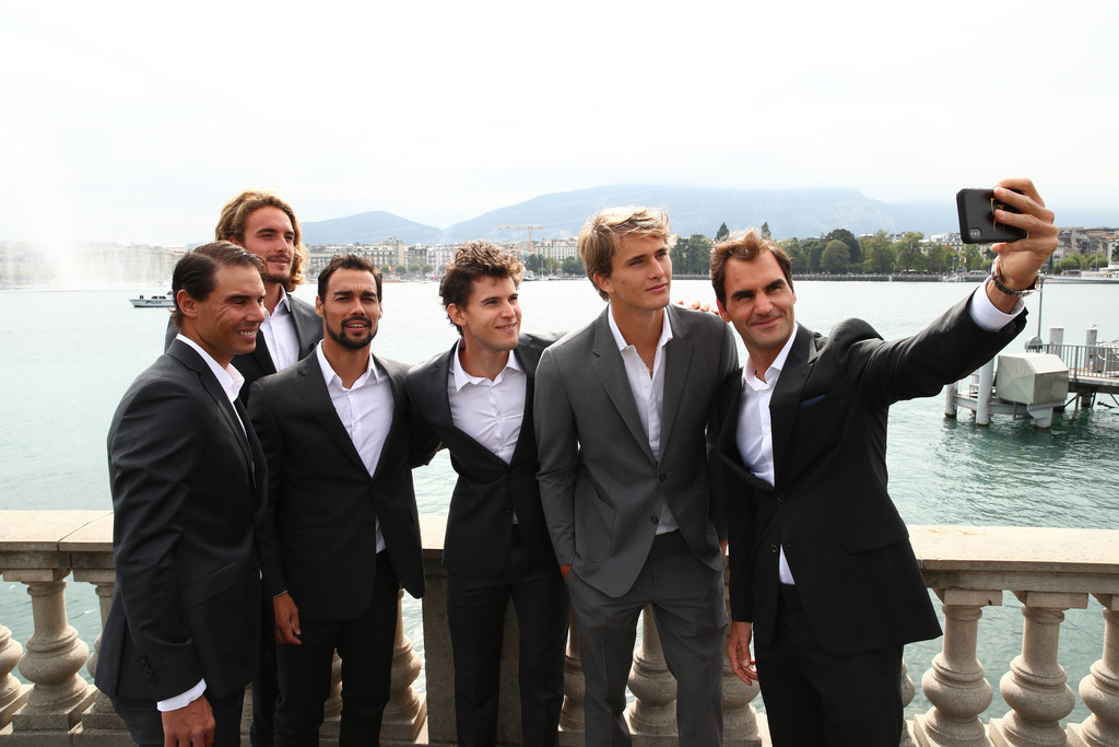 Легенды тенниса на презентации Кубка Лейвера в Женеве