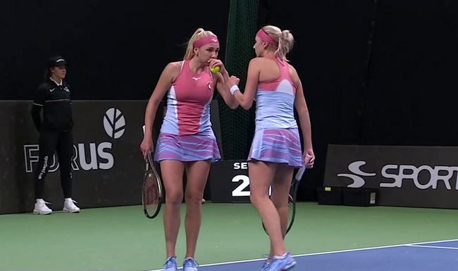 Таллинн. Сёстры Киченок сыграют в парном четвертьфинале Таллинн. Сёстры Киченок сыграют в парном четвертьфинале