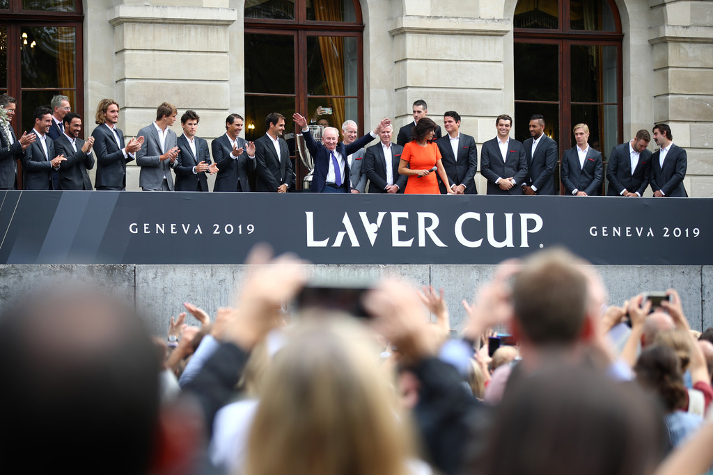 Легенды тенниса на презентации Кубка Лейвера в Женеве