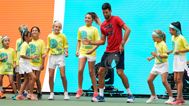 Джокович, Надаль и Стивенс приняли участие в Детском Дне на US Open
