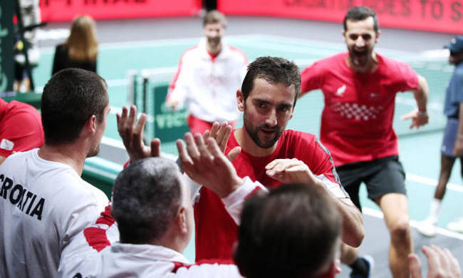 Davis Cup Finals. Хорватия обыграла хозяев турнира в четвертьфинале Davis Cup Finals. Хорватия обыграла хозяев турнира в четвертьфинале