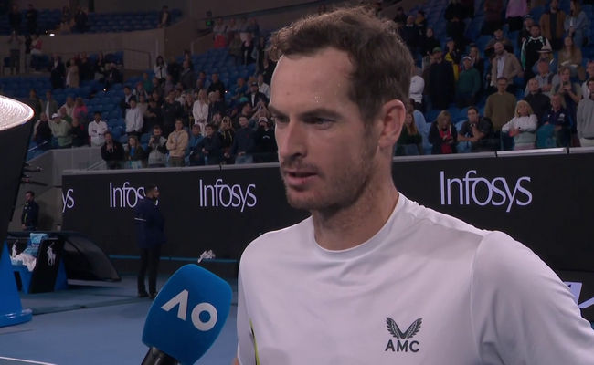 Энди Маррей о ночной победе над Коккинакисом: "Выиграть такой матч - это потрясающе, но сейчас я просто хочу лечь спать" Энди Маррей о ночной победе над Коккинакисом: "Выиграть такой матч - это потрясающе, но сейчас я просто хочу лечь спать"