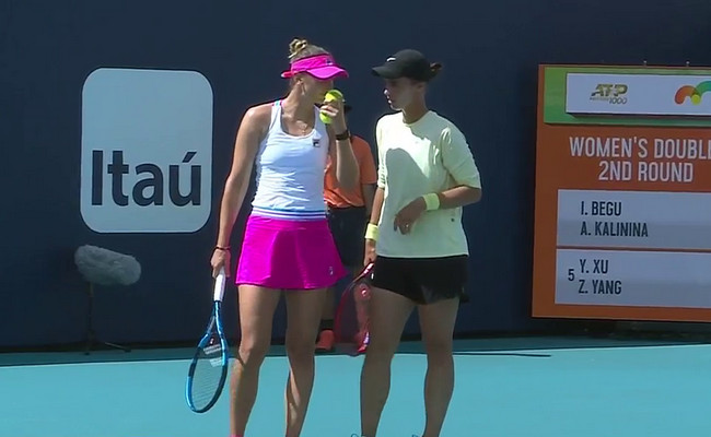 Майами. Калинина и Бегу обыграли пятых сеяных на пути в четвертьфинал Майами. Калинина и Бегу обыграли пятых сеяных на пути в четвертьфинал