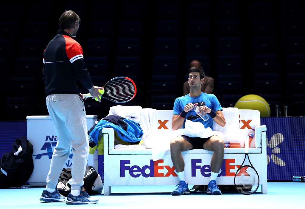 Надаль, Джокович и другие участники ATP Finals на тренировке в Лондоне