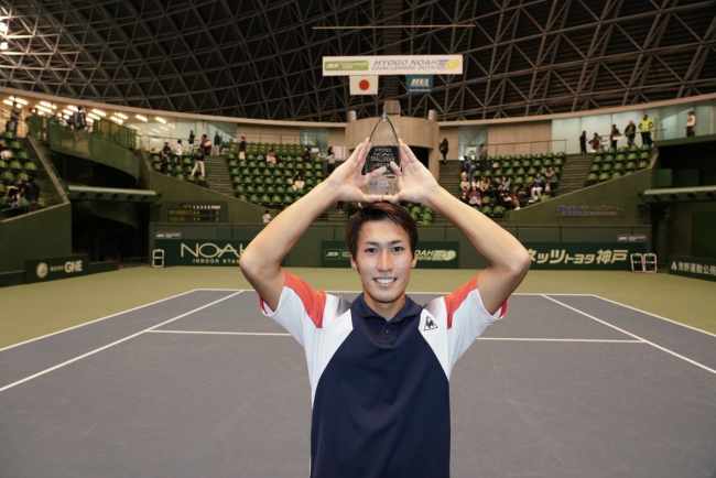 ATP Challenger Tour. Новак выиграл второй турнир в сезоне, дебютный титул для японца из четвертой сотни мирового рейтинга