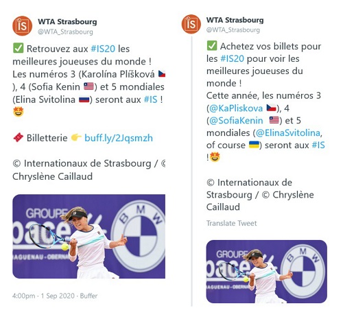 Пресс-служба турнира в Страсбурге извинилась за то, что назвала Свитолину россиянкой