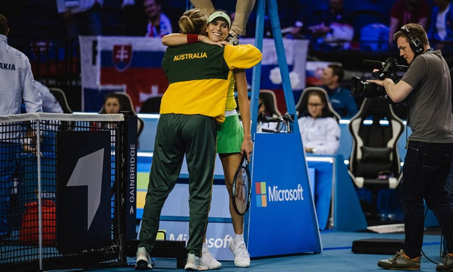 Billie Jean King Cup Finals. Австралия победила Словакию в первом групповом матче Billie Jean King Cup Finals. Австралия победила Словакию в первом групповом матче