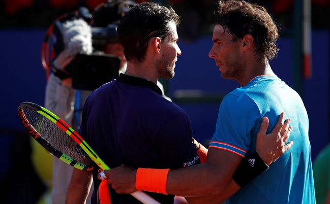 Тим стал вторым теннисистом после Джоковича, который выиграл у Надаля 4 матча на грунте Тим стал вторым теннисистом после Джоковича, который выиграл у Надаля 4 матча на грунте