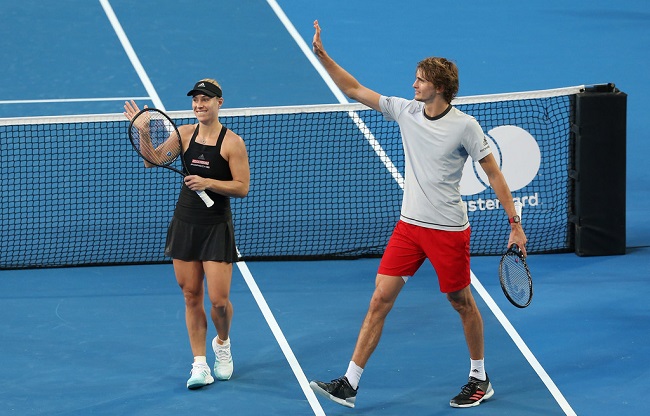 Кубок Хопмана. Кербер и Зверев одержали вторую победу на турнире  Кубок Хопмана. Кербер и Зверев одержали вторую победу на турнире