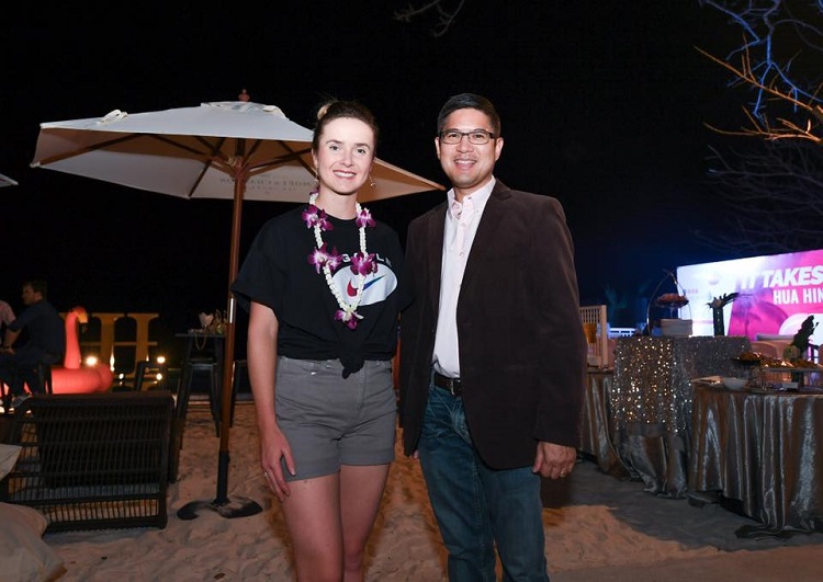 Элина Свитолина на вечеринке игроков в Хуахине