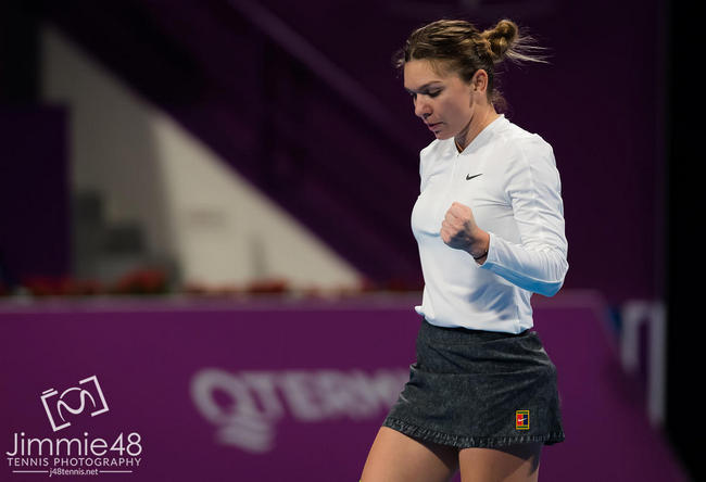 Доха. Халеп обыграла Гёргес на двух тай-брейках и вышла в полуфинал